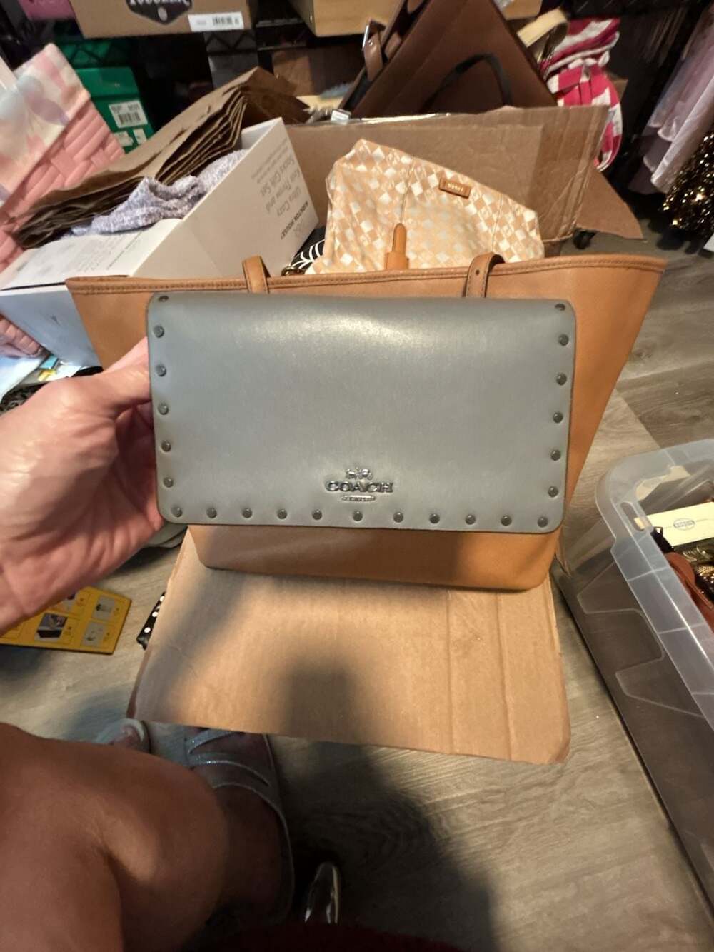Coach Hayden Foldover Crossbody Clutch With Rivets